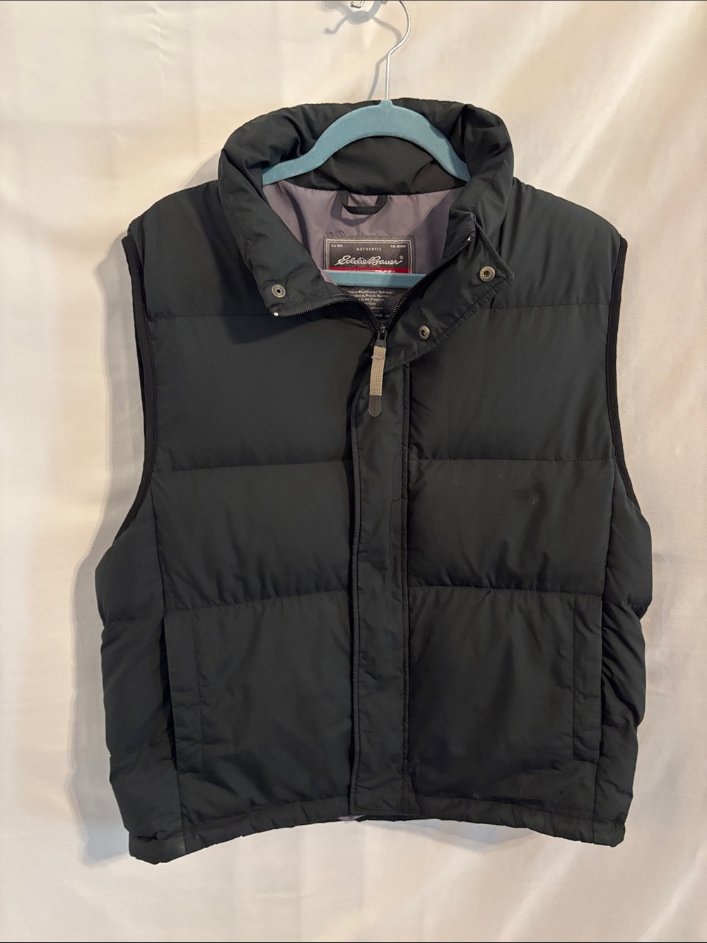 Eddie Bauer Men's Black Quilted Down Vest